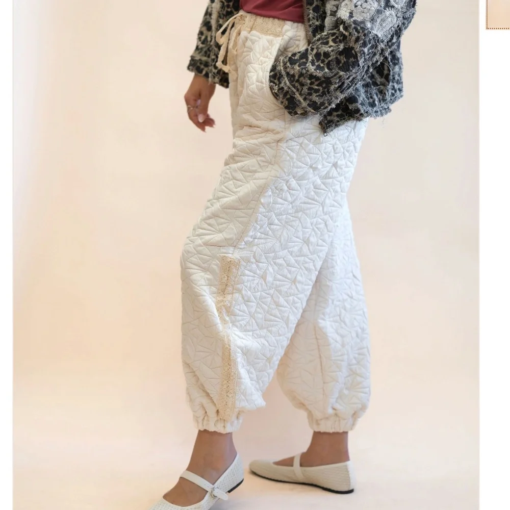 💕 POL “ Shayle 2 “ POL Quilted Joggers and Hoodie 2 Piece Set 75& 56 - Picture 5 of 7
